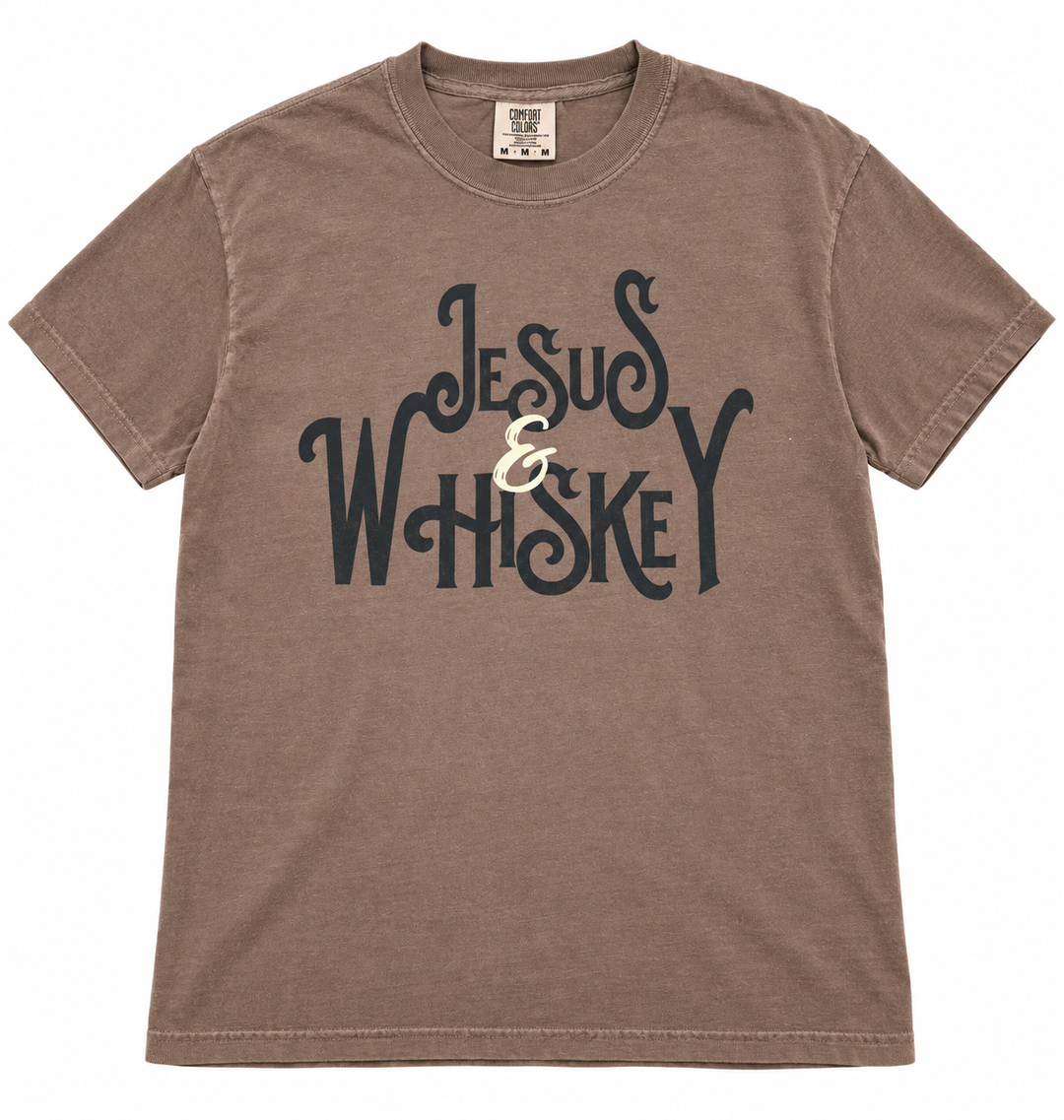 JESUS & WHISKEY UNISEX TEE