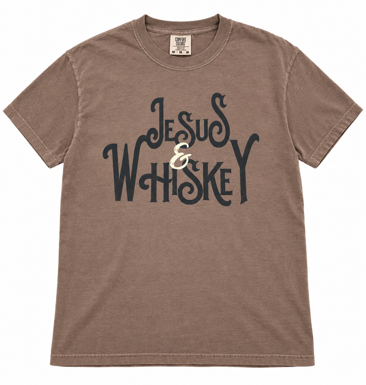 JESUS & WHISKEY UNISEX TEE